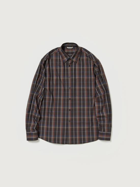 24SS 오라리 긴팔 셔츠 A24SS01LC Free DARK BROWN CHECK