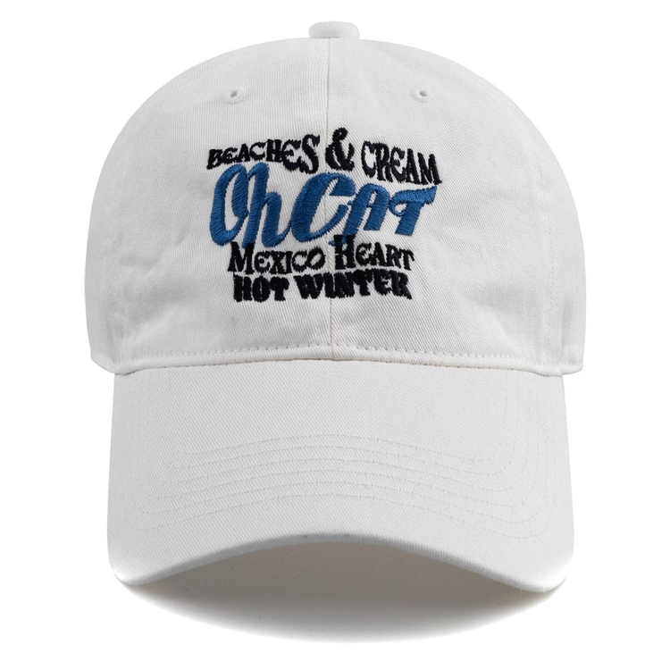 OH CAT BALL CAP-WHITE