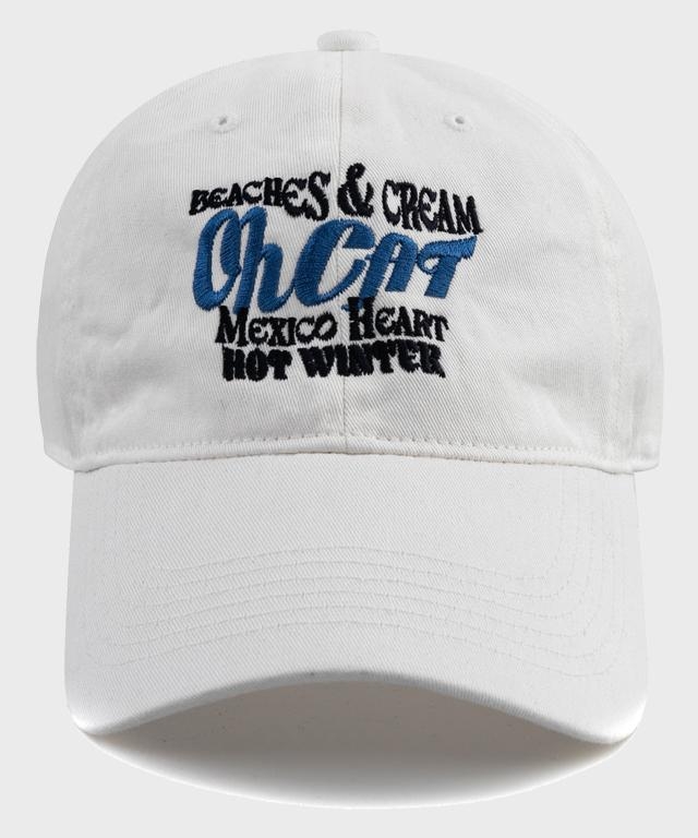 OH CAT BALL CAP-WHITE