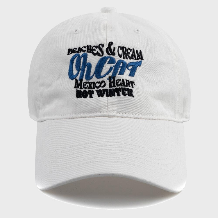 OH CAT BALL CAP-WHITE