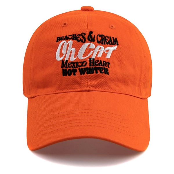 OH CAT BALL CAP-ORANGE