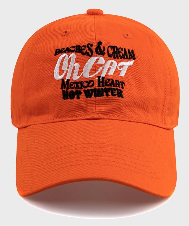 OH CAT BALL CAP-ORANGE