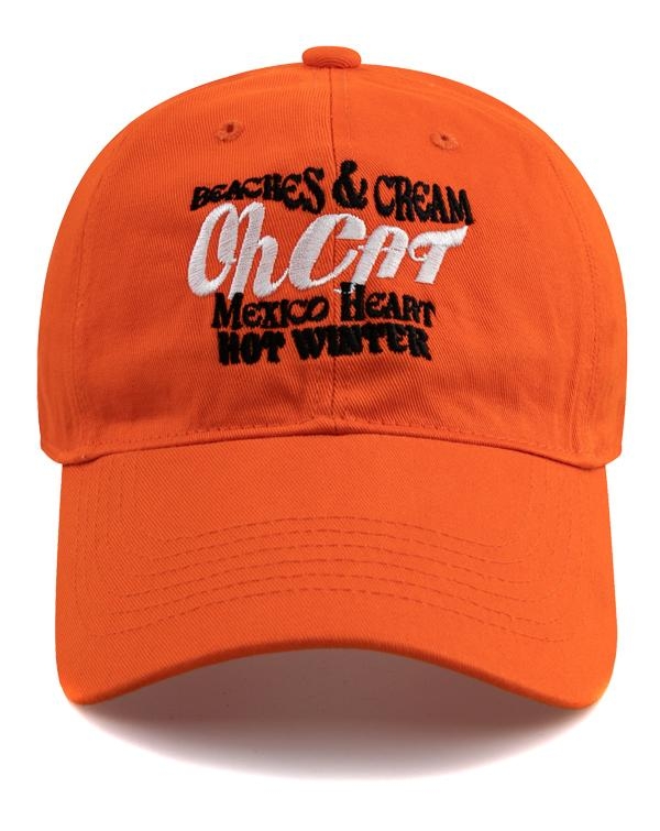 OH CAT BALL CAP-ORANGE