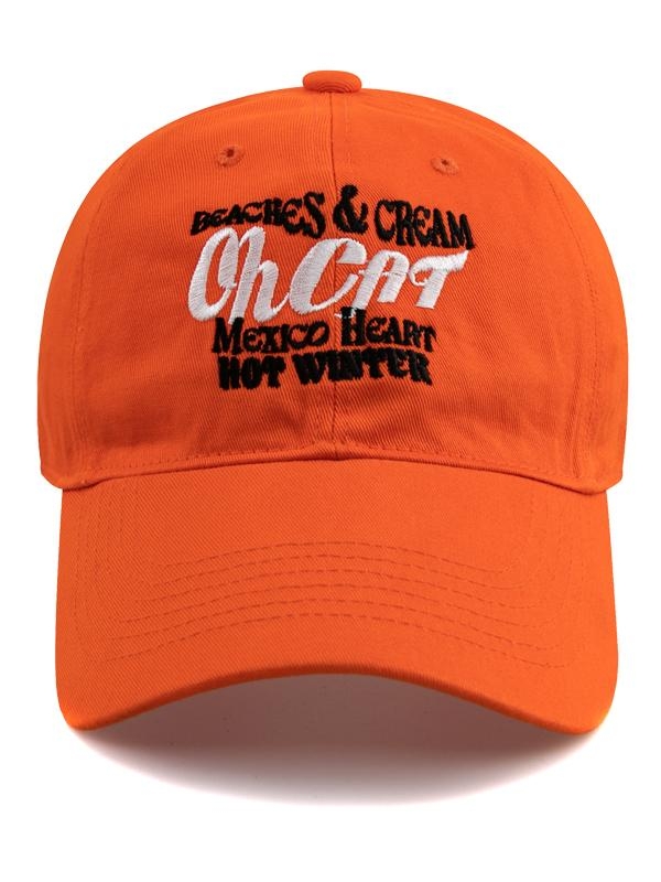 OH CAT BALL CAP-ORANGE