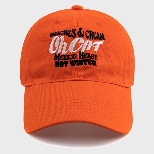 OH CAT BALL CAP-ORANGE