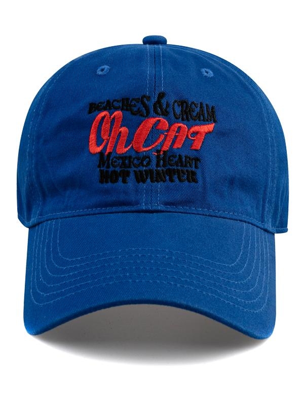 OH CAT BALL CAP-BLUE