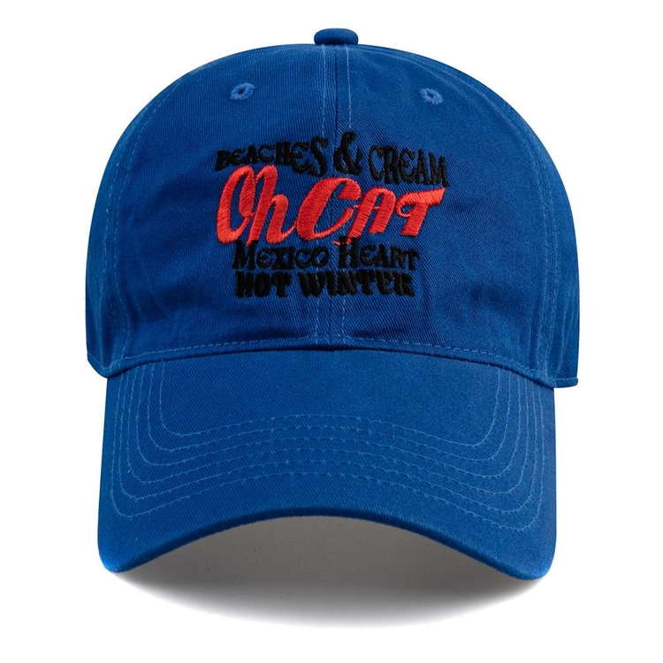 OH CAT BALL CAP-BLUE