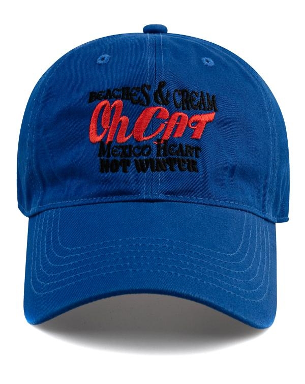 OH CAT BALL CAP-BLUE