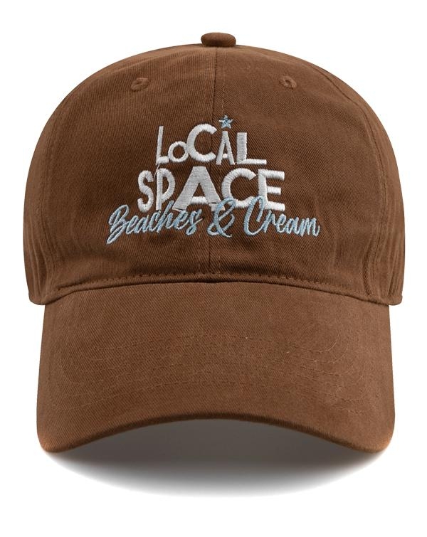 LOCAL SPACE COTTON BALL CAP-BEIGE