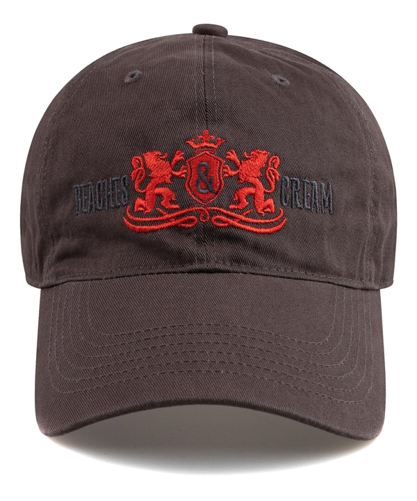 TWIN LION BALL CAP-CHARCOAL