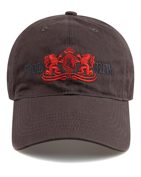 TWIN LION BALL CAP-CHARCOAL