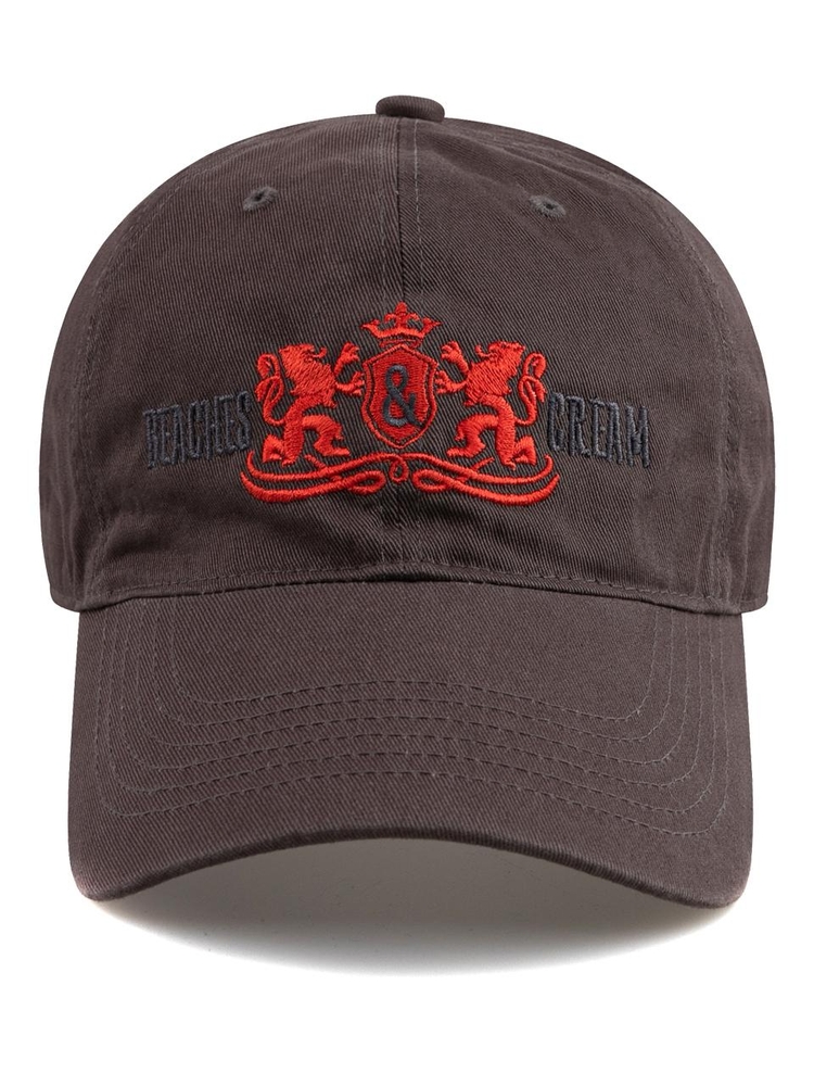 TWIN LION BALL CAP-CHARCOAL