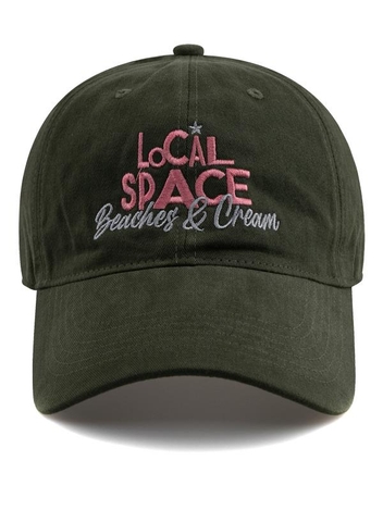 LOCAL SPACE COTTON BALL CAP-KHAKI