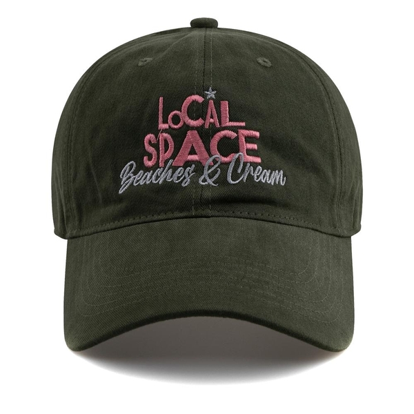 LOCAL SPACE COTTON BALL CAP-KHAKI