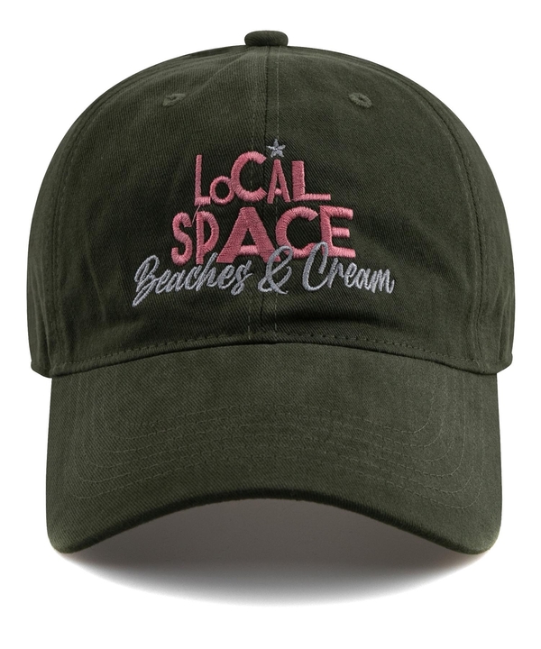 LOCAL SPACE COTTON BALL CAP-KHAKI