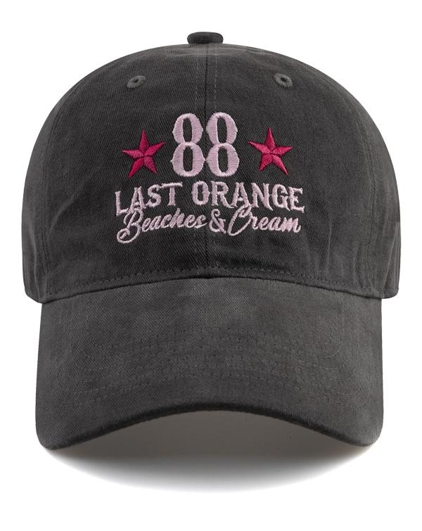 LAST ORANGE COTTON BALL CAP-CHARCOAL