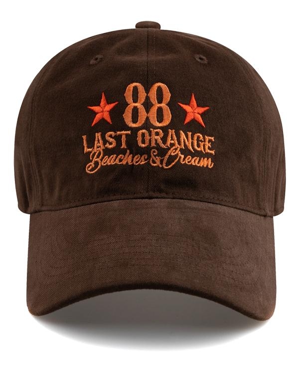 LAST ORANGE COTTON BALL CAP-BROWN