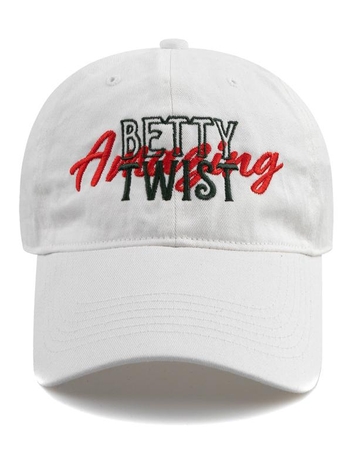 BETTY TWIST BALL CAP-WHITE