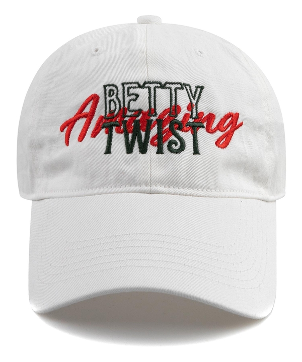 BETTY TWIST BALL CAP-WHITE