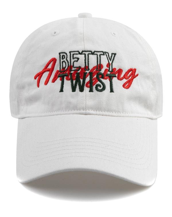 BETTY TWIST BALL CAP-WHITE