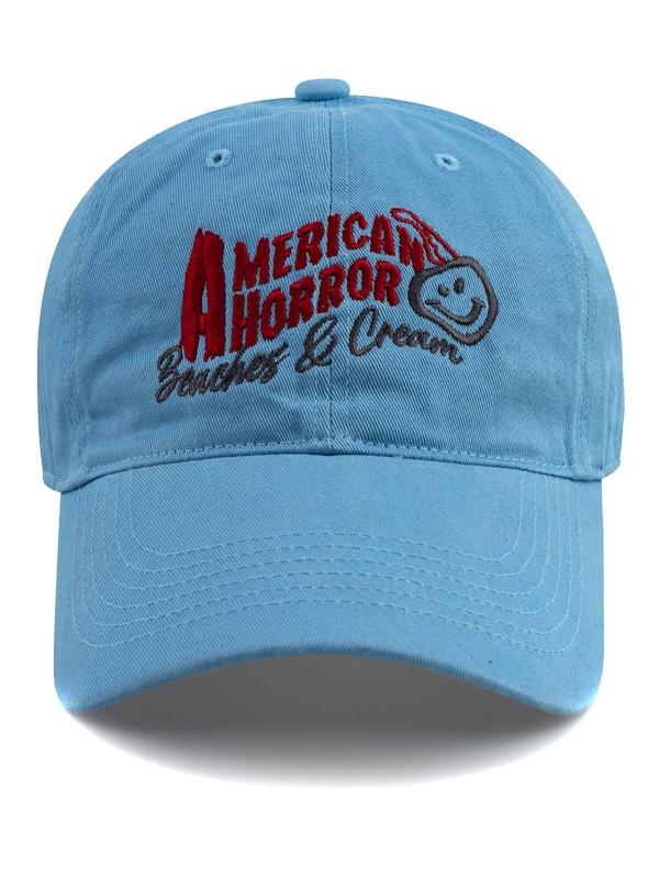 AMERICAN HORROR BALL CAP-SKYBLUE