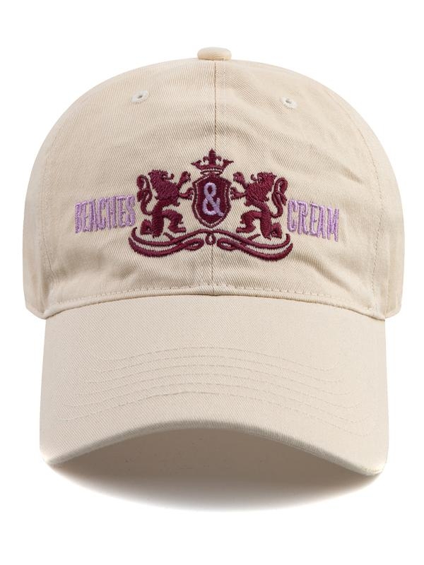 TWIN LION BALL CAP-LIGHT BEIGE