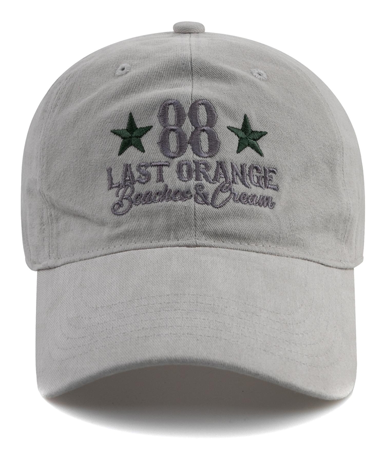 LAST ORANGE COTTON BALL CAP-GRAY