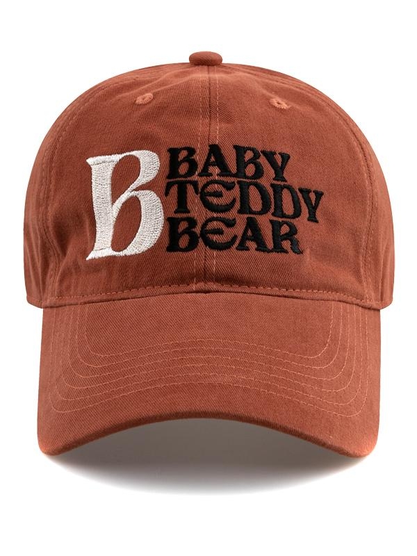 BABY REDDY BEAR COTTON BALL CAP-LIGHT BROWN