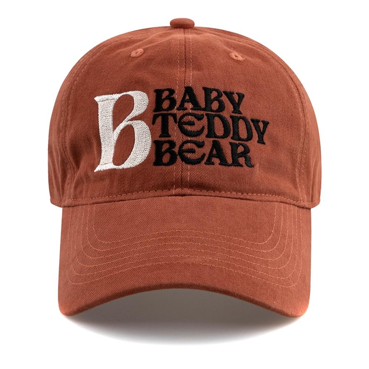 BABY REDDY BEAR COTTON BALL CAP-LIGHT BROWN