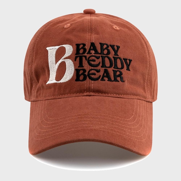 BABY REDDY BEAR COTTON BALL CAP-LIGHT BROWN