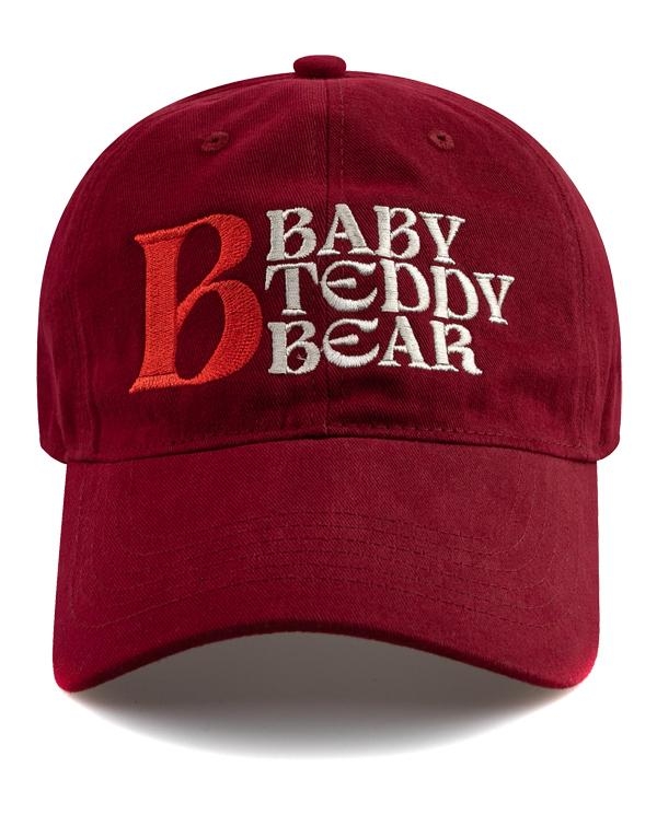 BABY REDDY BEAR COTTON BALL CAP-RED WINE