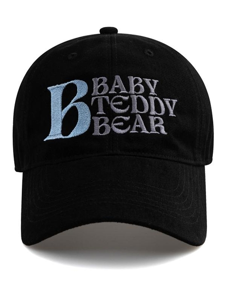 BABY REDDY BEAR COTTON BALL CAP-BLACK