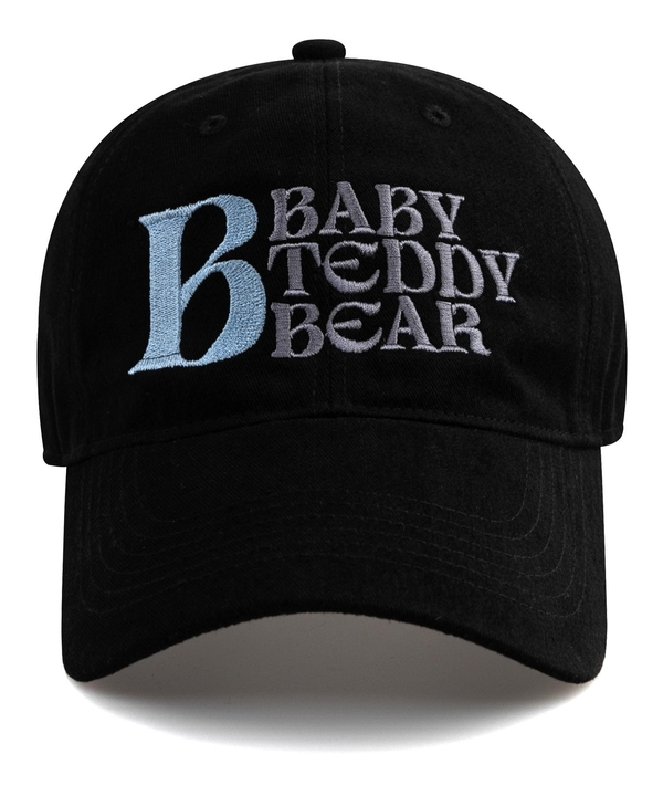 BABY REDDY BEAR COTTON BALL CAP-BLACK