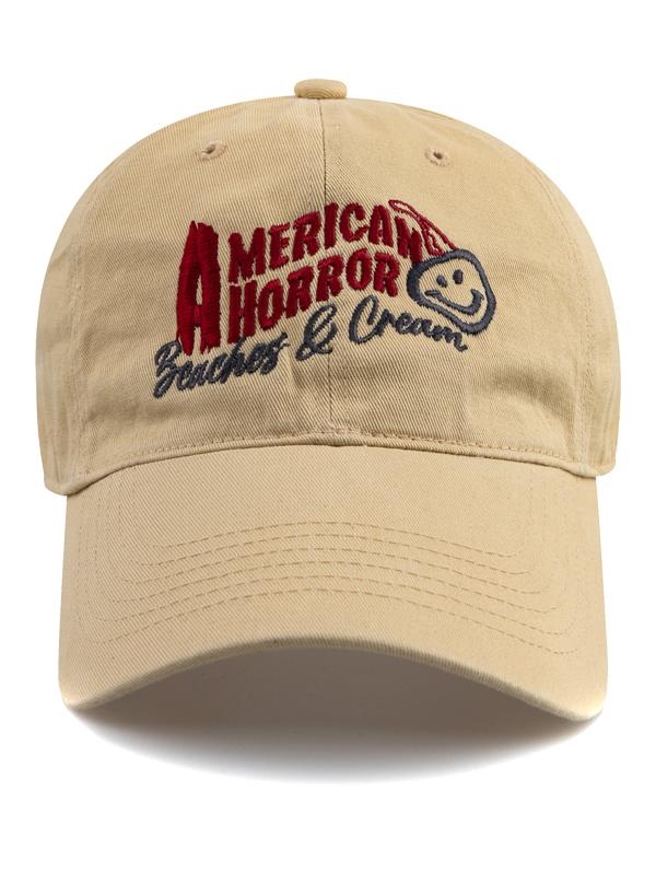 AMERICAN HORROR BALL CAP-BEIGE