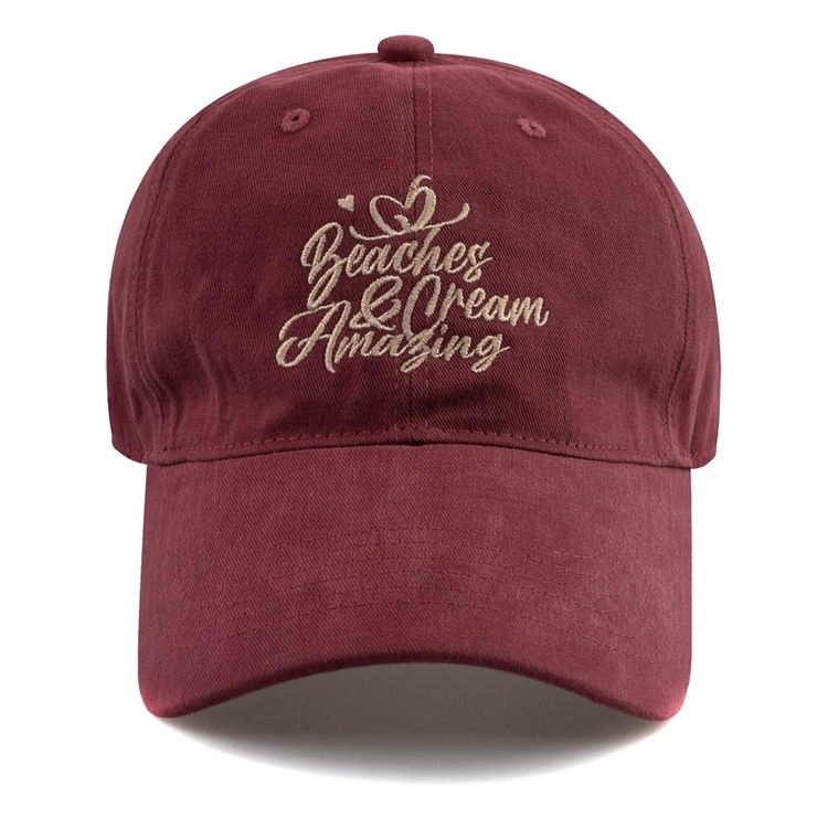 Amaging COTTON BALL CAP-BURGUNDY