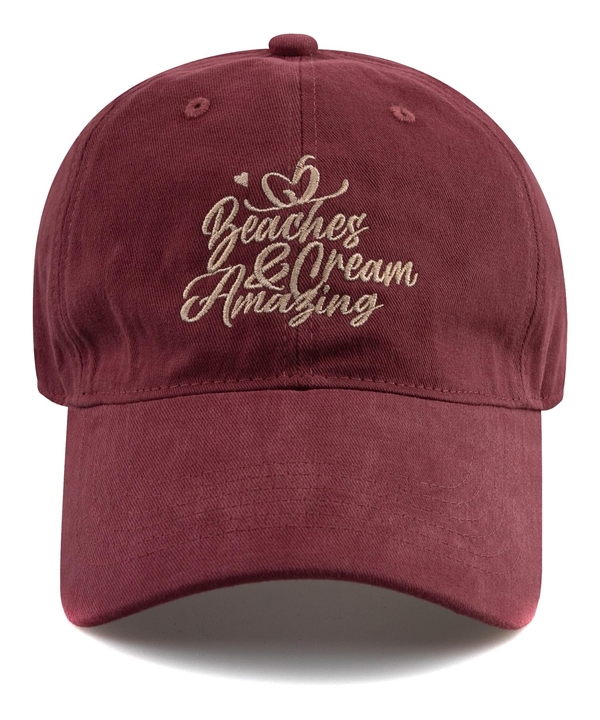 Amaging COTTON BALL CAP-BURGUNDY