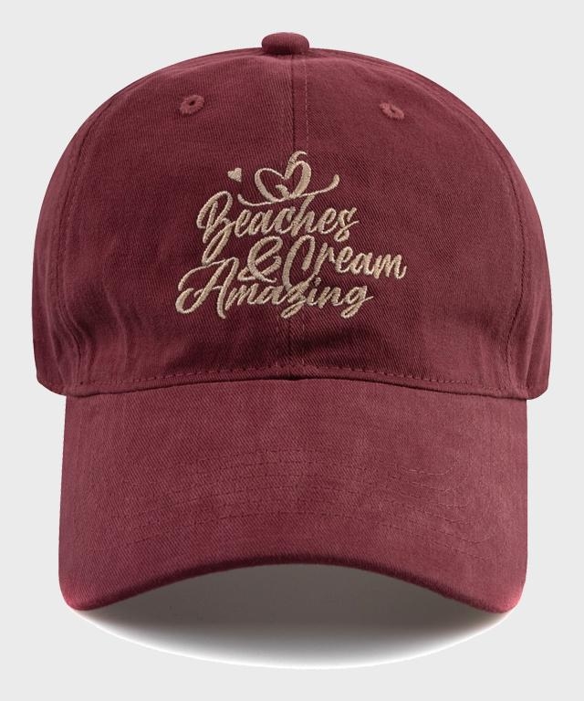 Amaging COTTON BALL CAP-BURGUNDY