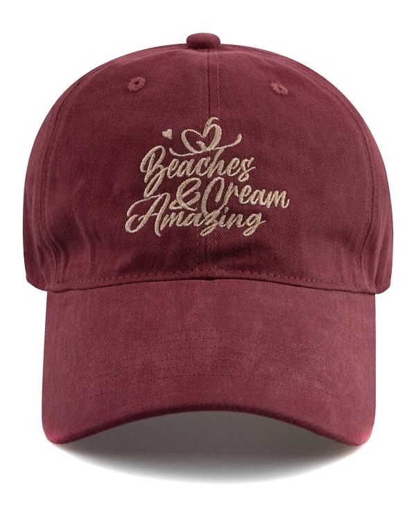 Amaging COTTON BALL CAP-BURGUNDY