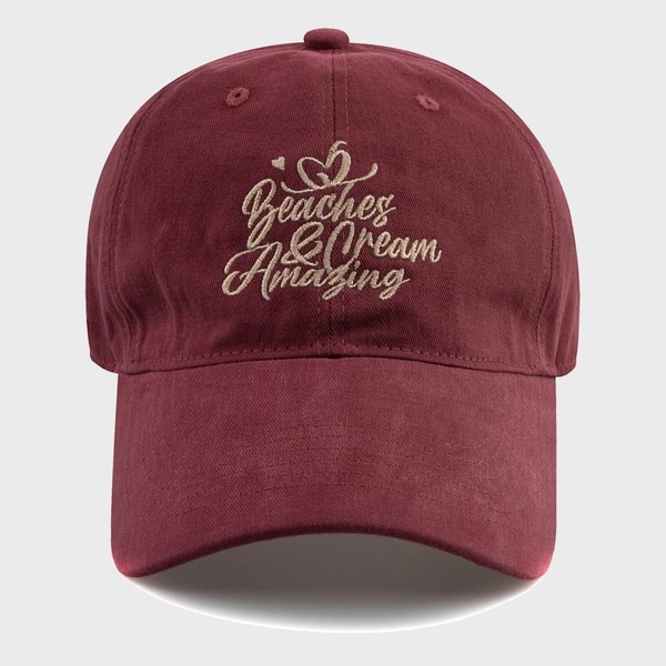 Amaging COTTON BALL CAP-BURGUNDY