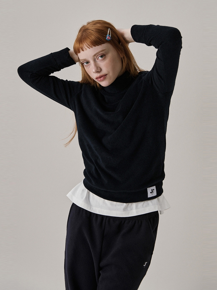 New Logo Basic Turtleneck T-shirt_Navy