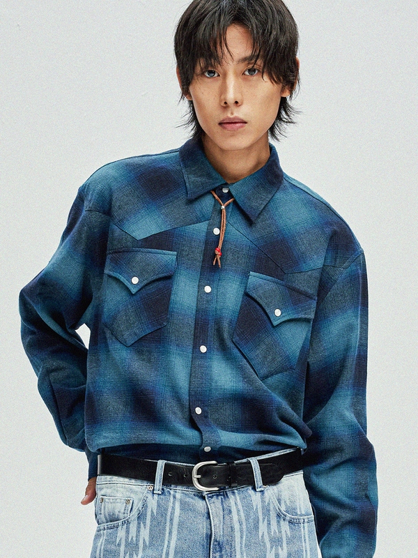 flannel plaid western shirt pacific