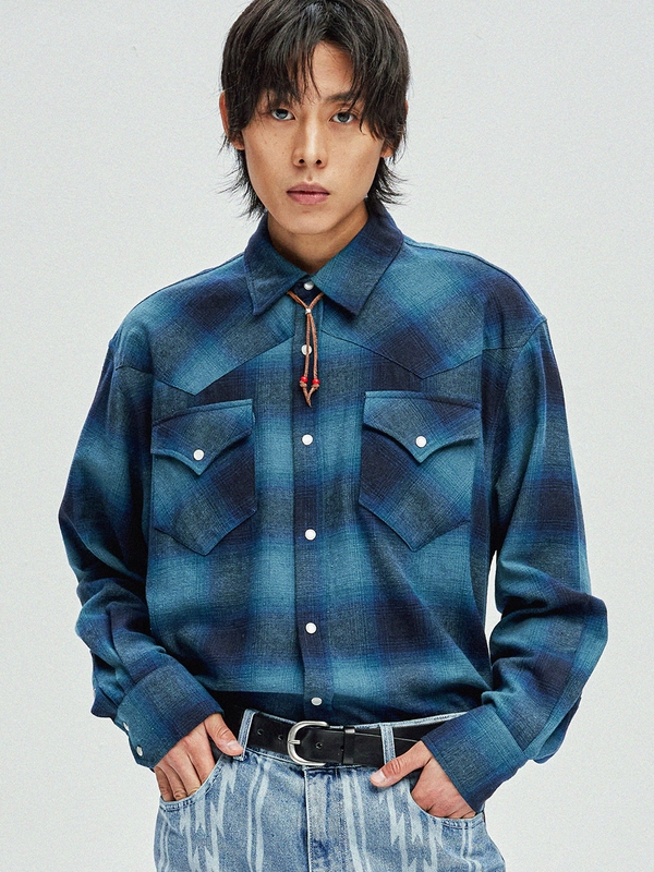 flannel plaid western shirt pacific