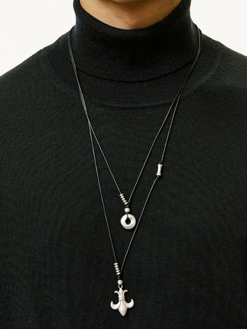 [SET] fleur & circle string necklace