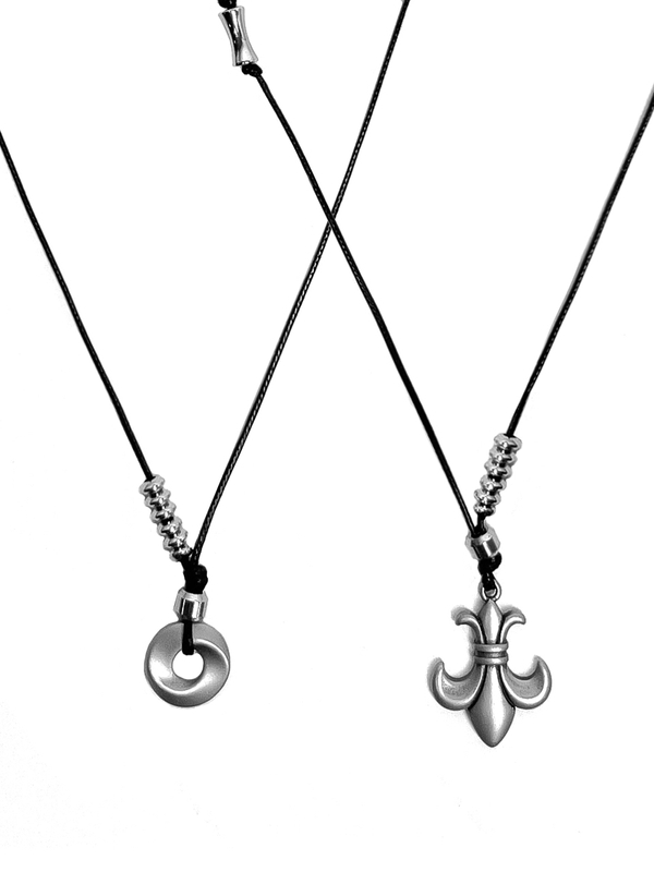 [SET] fleur & circle string necklace