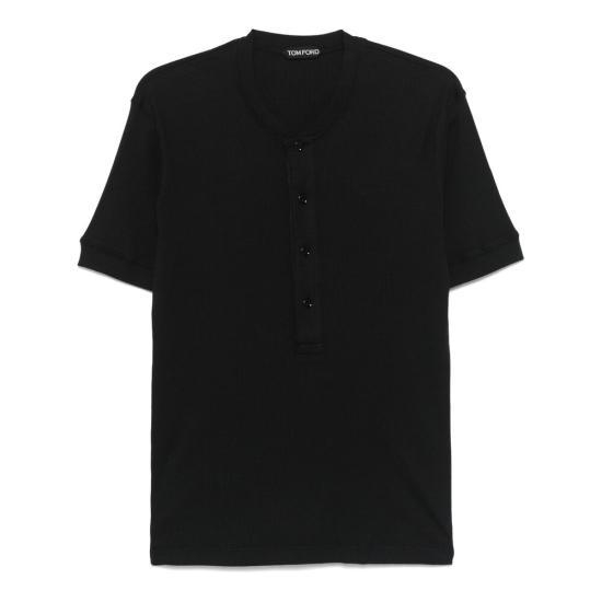 [해외배송] 25SS 톰포드 반팔 티셔츠 JMC048S25 JHS006 LB999 BLACK