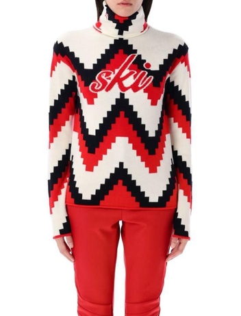 [해외배송] 24FW 퍼펙트모멘트 스웨터 24AW3001096 2202 CHEVRON PRINT RED