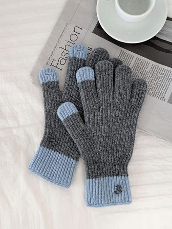 [2차 12월 30일 예약배송] Symbol fingerhole gloves (Melange Grey)