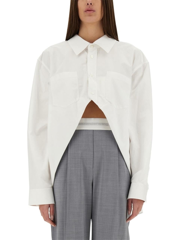 알렉산더 왕 SS25 ALEXANDER WANG Shirt 1WC1251988_100 WHITE