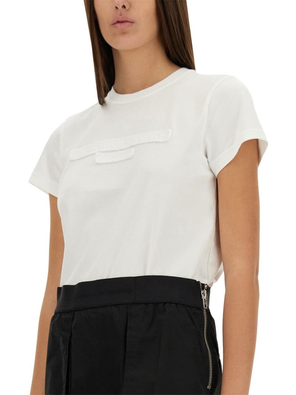 알렉산더 왕 SS25 ALEXANDER WANG T shirt 1CC1251991_100 WHITE