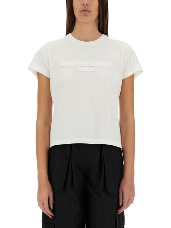 알렉산더 왕 SS25 ALEXANDER WANG T shirt 1CC1251991_100 WHITE